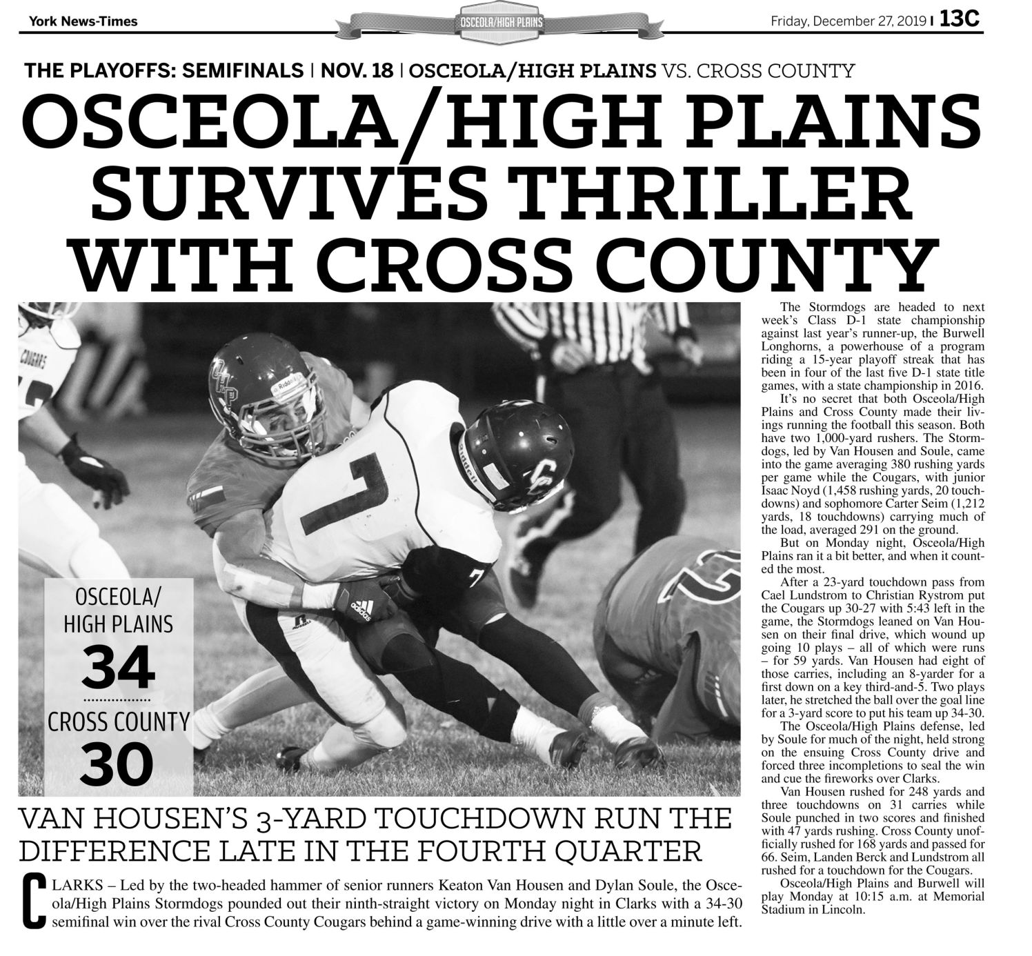 19 Osceola High Plains Football Championship 13